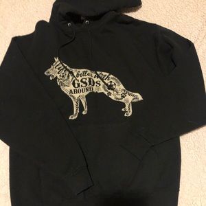 German shepherd dog hoodie size large